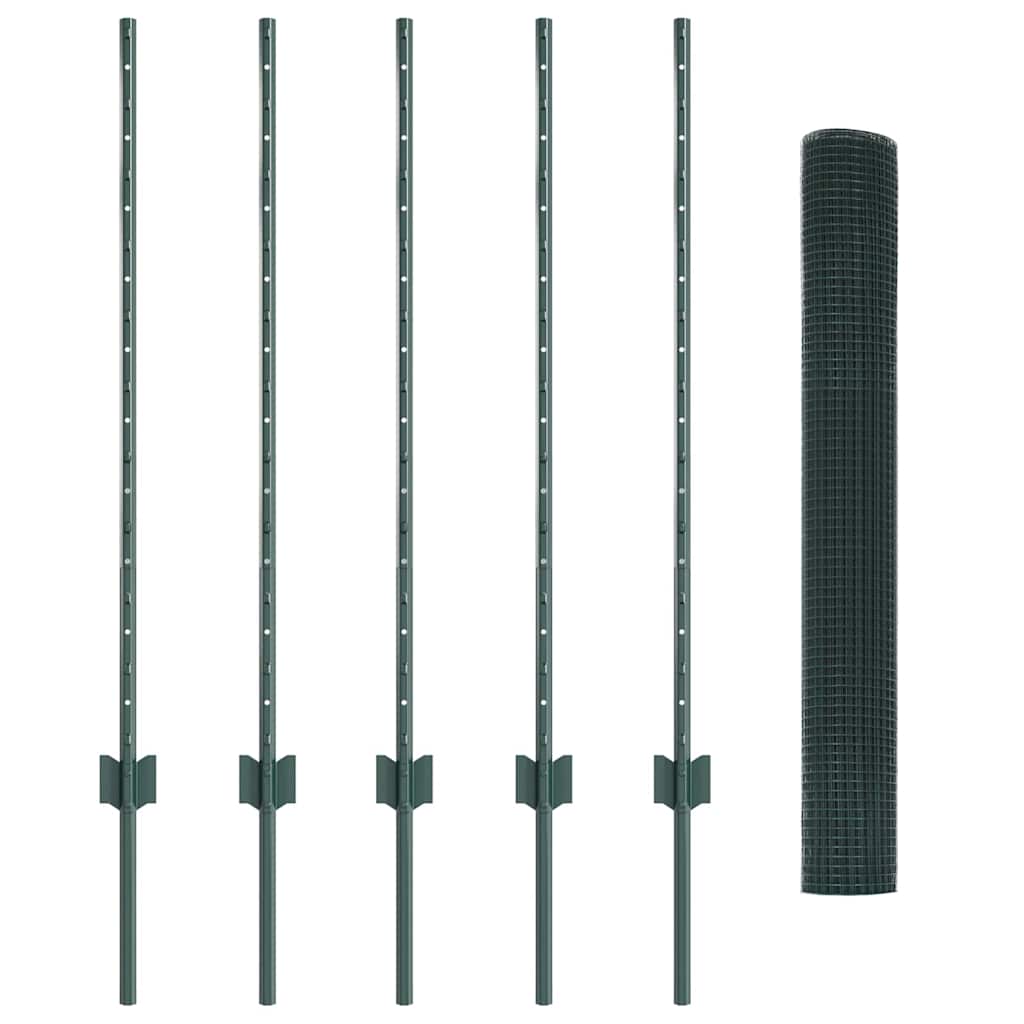 Welded Wire Fence with Post 10 x 1 m (W x H)