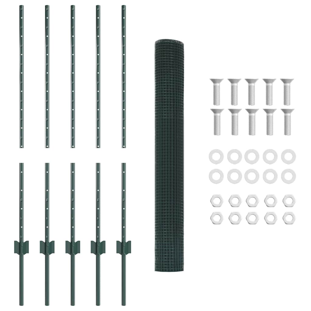 Welded Wire Fence with Post 10 x 1 m (W x H)
