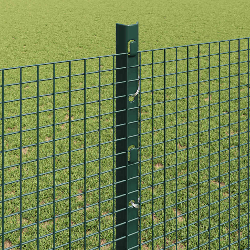 Welded Wire Fence with Post 10 x 1.2 m (W x H) PVC-Coated Steel