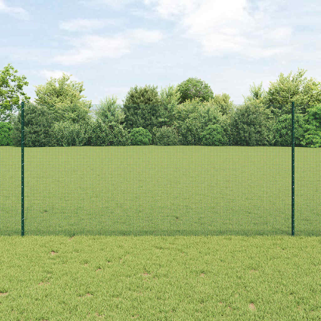 Welded Wire Fence with Post 10 x 1.2 m (W x H) PVC-Coated Steel