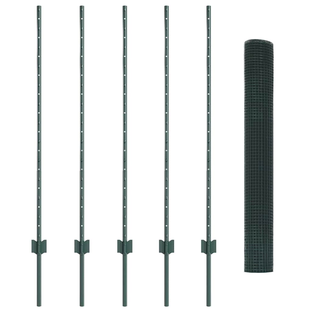 Fence with Post Green