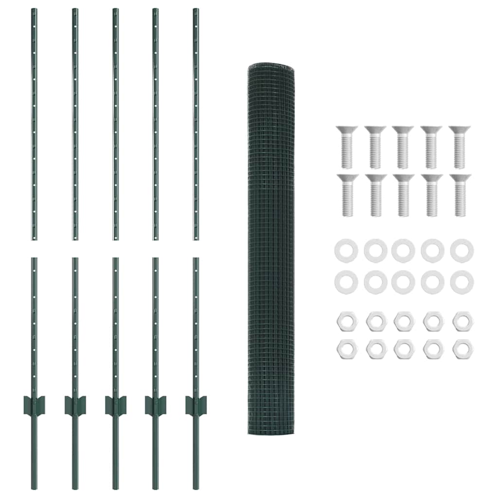 Fence with Post Green