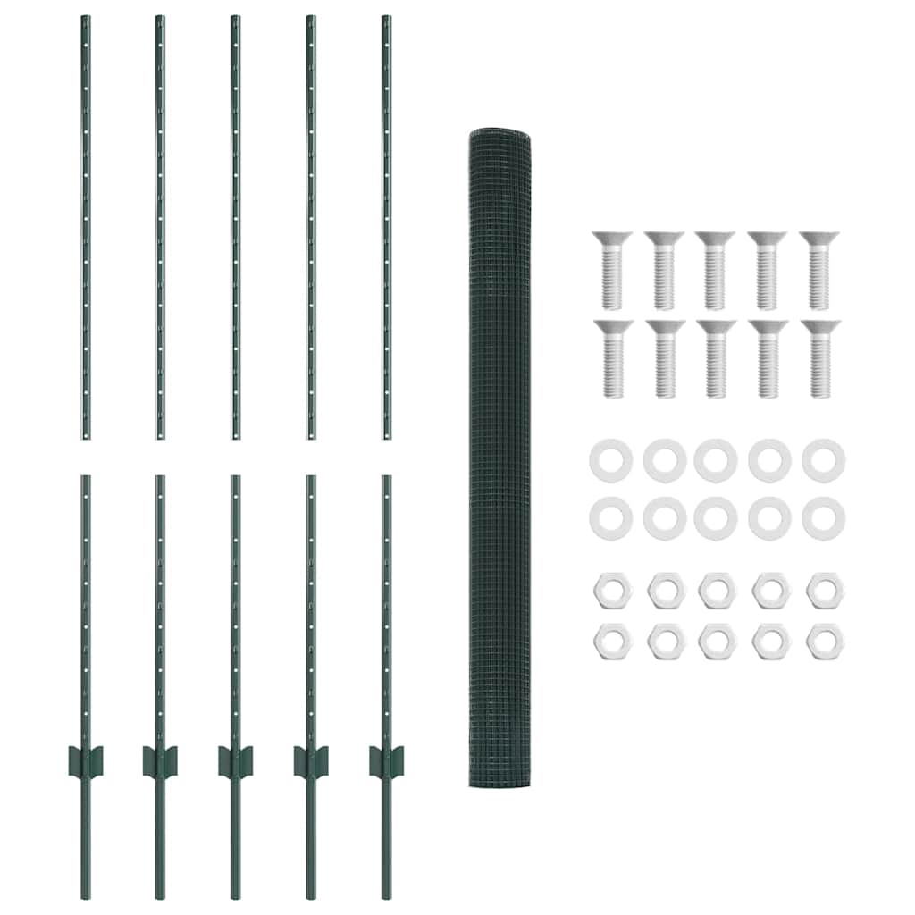 Fence with Post Green