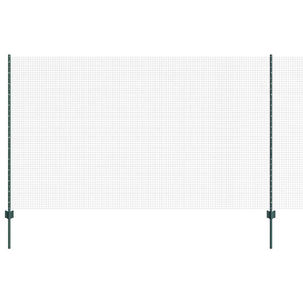 Welded Wire Fence with Post 10 x 1.4 m (W x H) PVC-Coated Steel