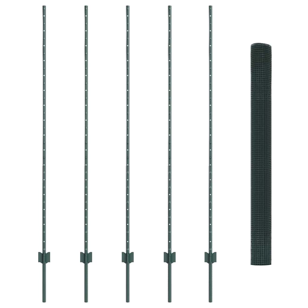 Fence with Post Green