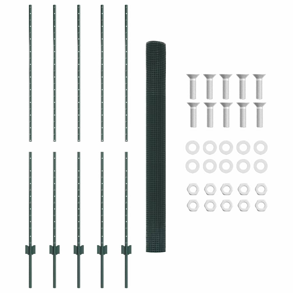 Fence with Post Green