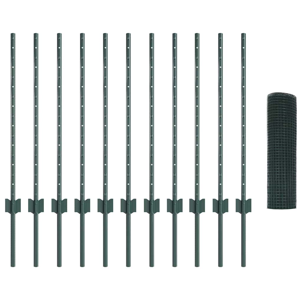 Fence with Post Green
