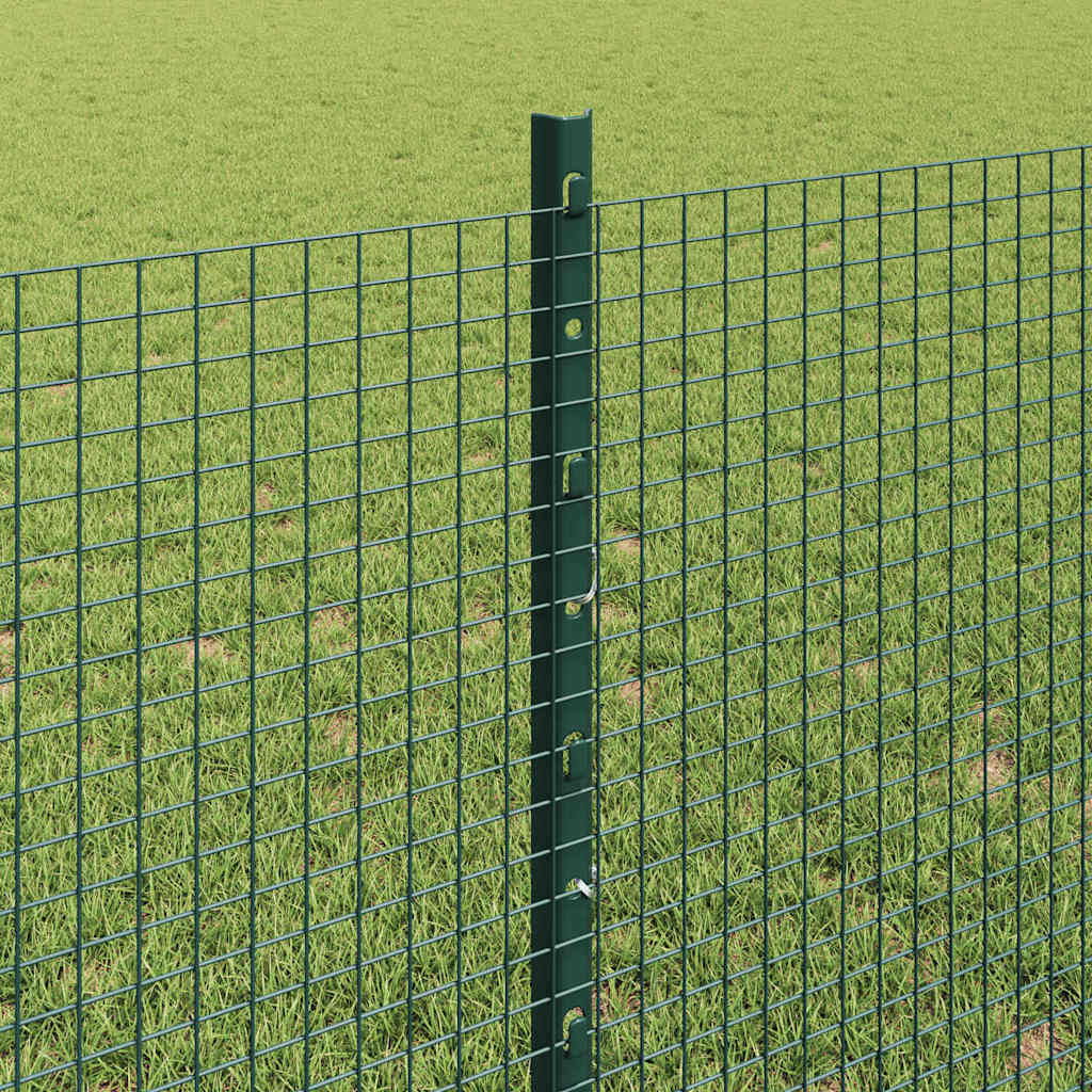 Welded Wire Fence with Post 25 x 0.8 m (W x H) PVC-Coated Steel