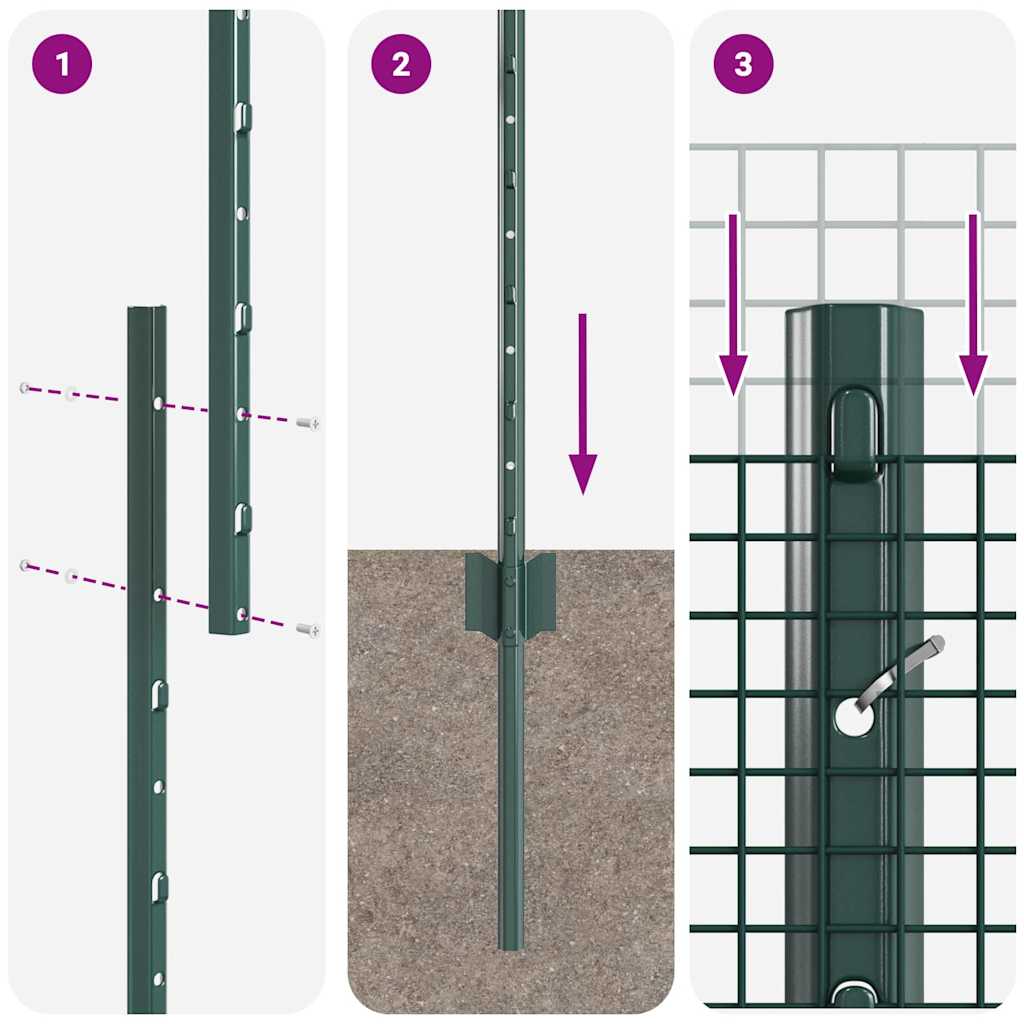 Welded Wire Fence with Post 25 x 1 m (W x H)