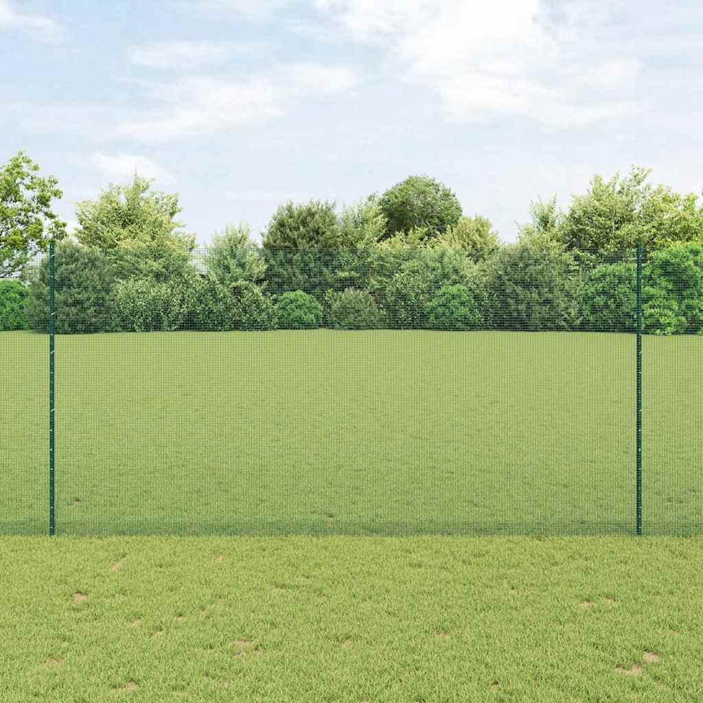 Welded Wire Fence with Post 25 x 1.6 m (W x H) PVC-Coated Steel