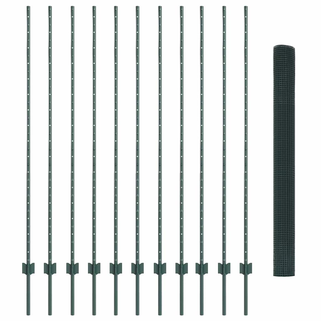 Fence with Post Green