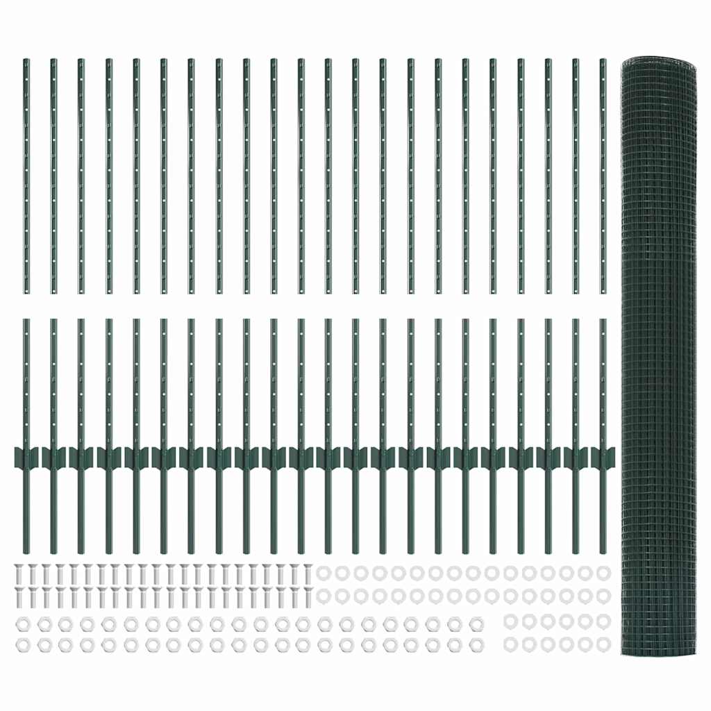 Fence with Post Green