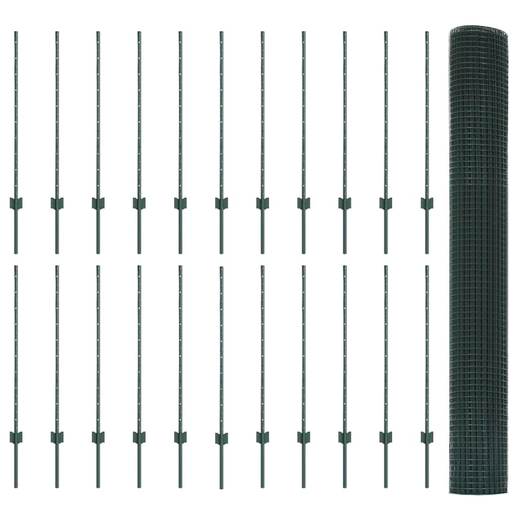Fence with Post Green