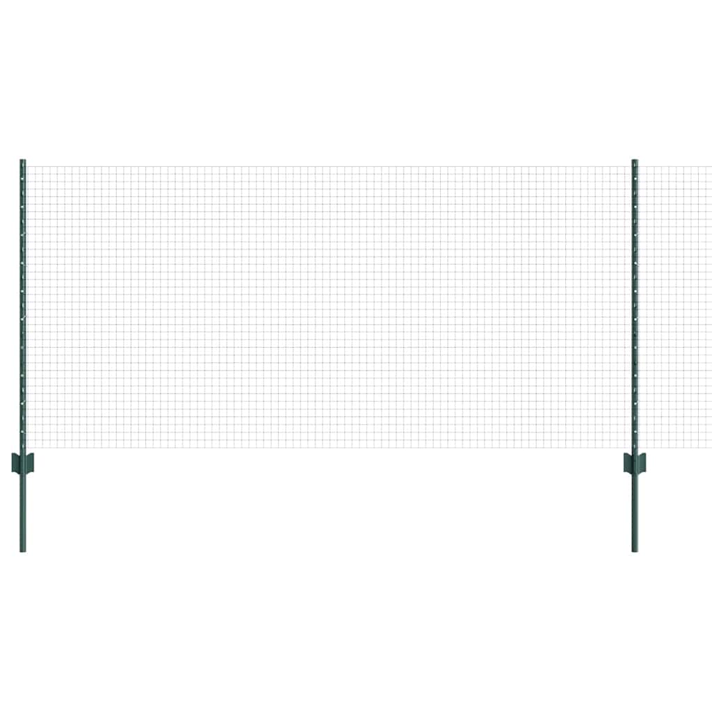 Welded Wire Fence with Post 50 x 1 m (W x H) PVC-Coated Steel