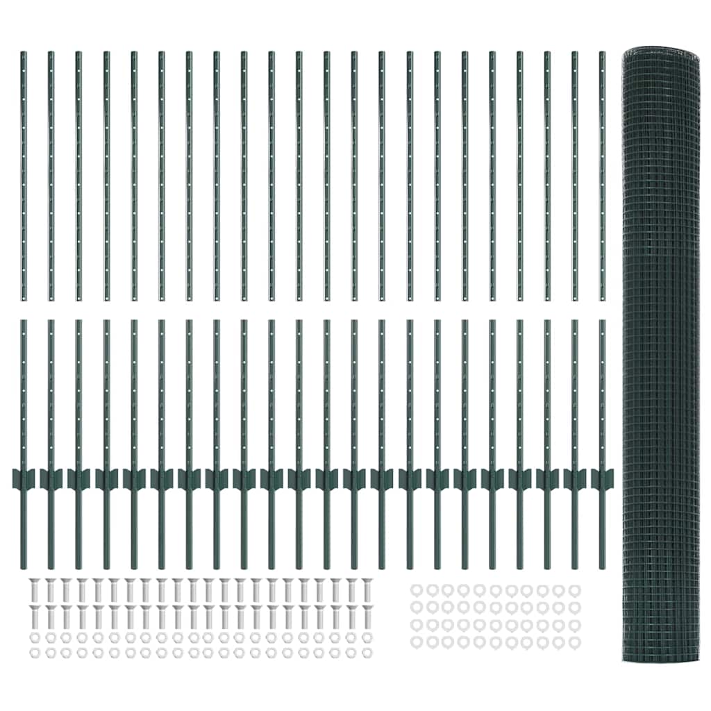 Fence with Post Green