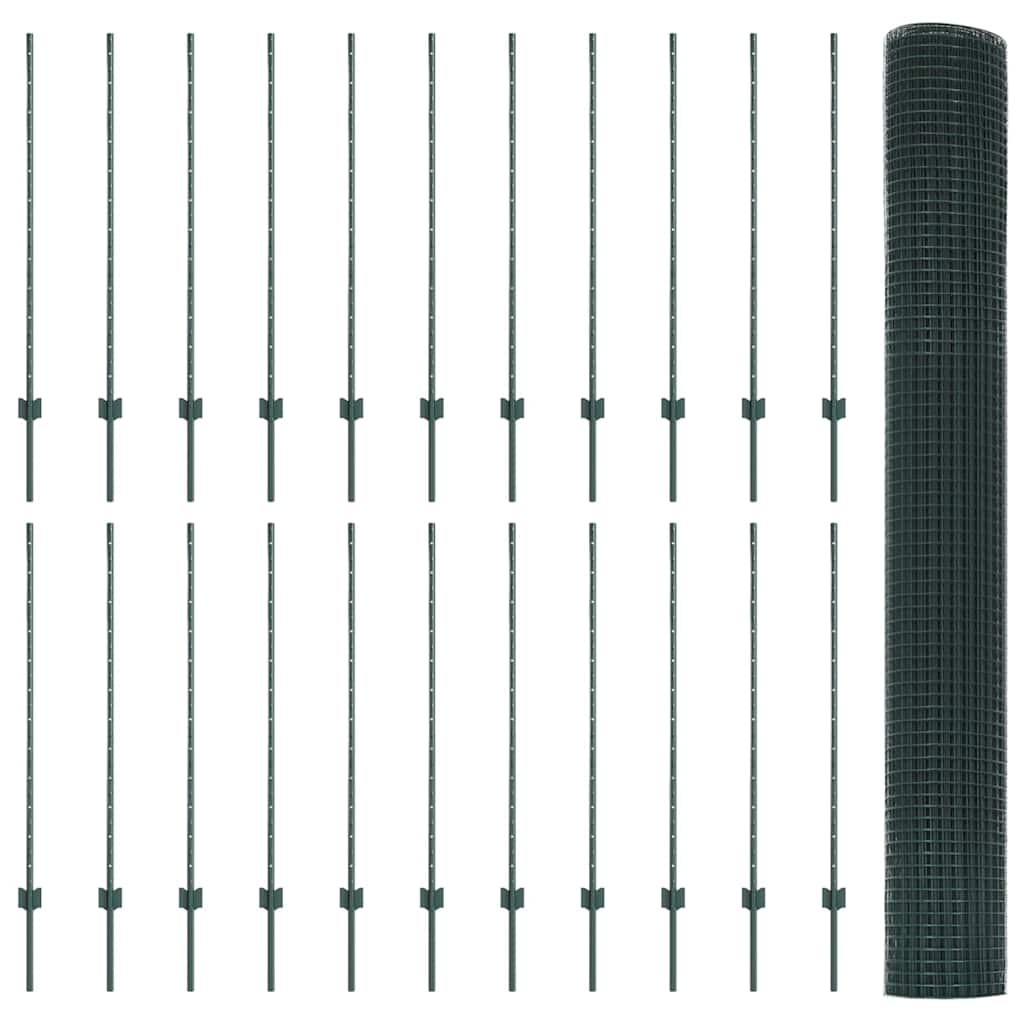 Fence with Post Green