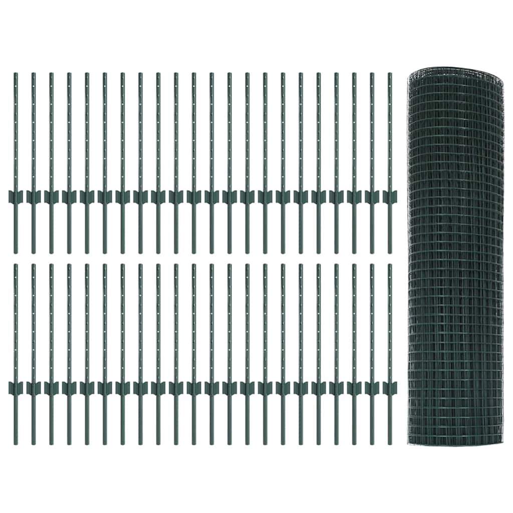 Fence with Post Green
