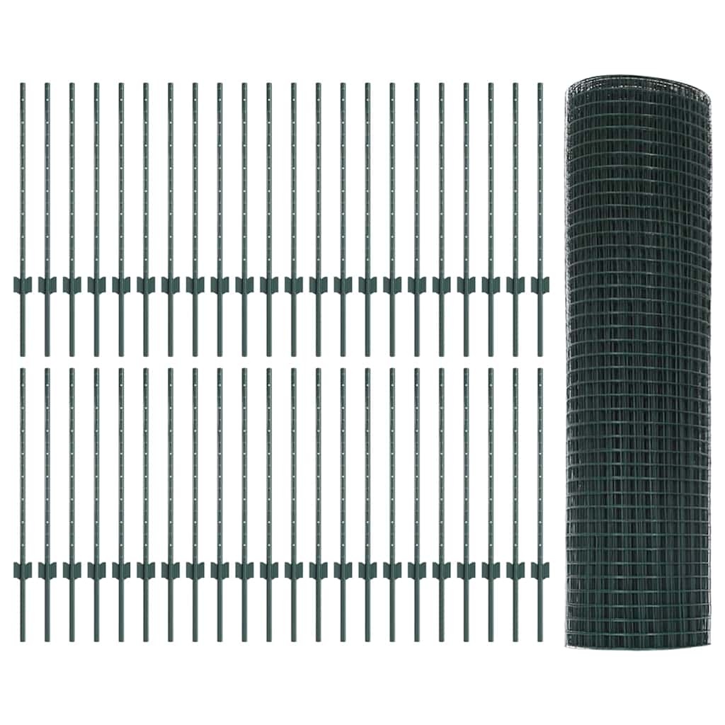 Welded Wire Fence with Post 100 x 0.8 m (W x H)