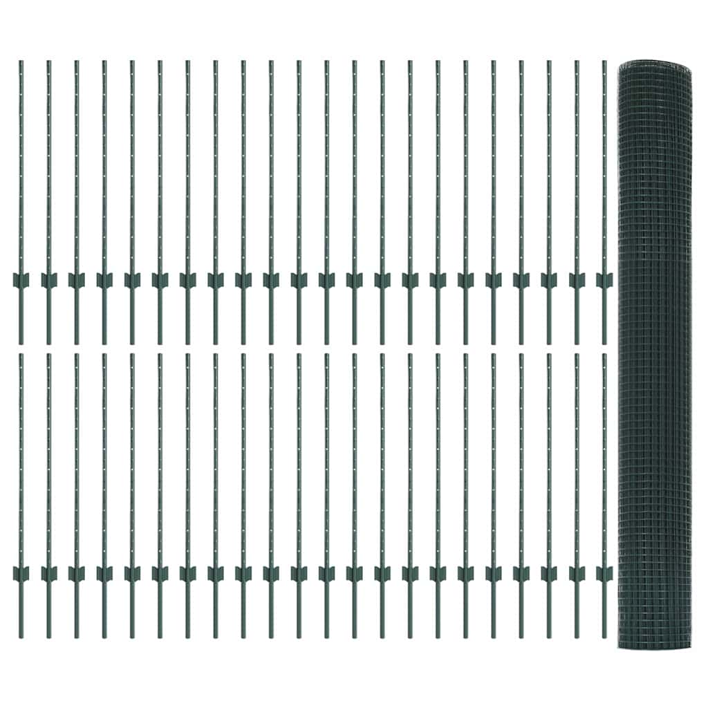 Fence with Post Green