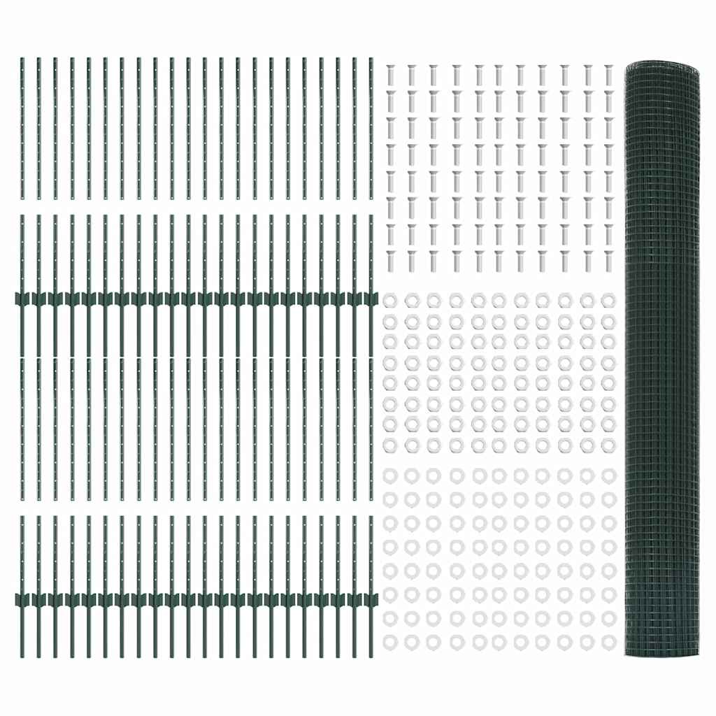 Fence with Post Green
