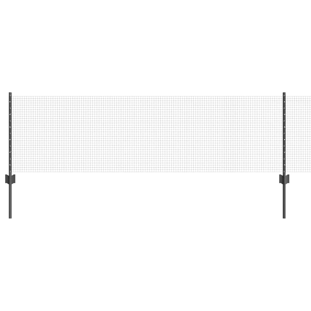 Welded Wire Fence with Post 10 x 0.6 m (W x H) PVC-Coated Steel