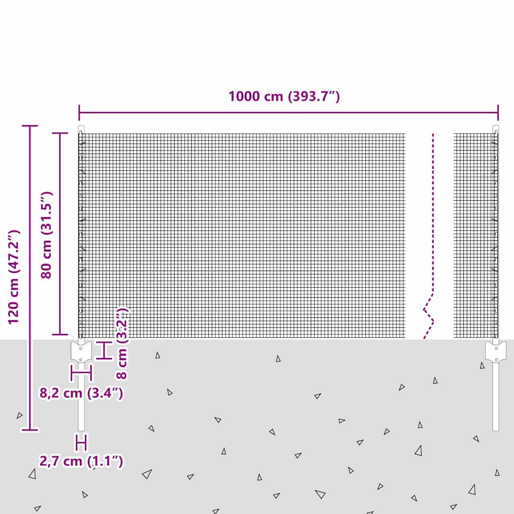 Fence with Post Grey