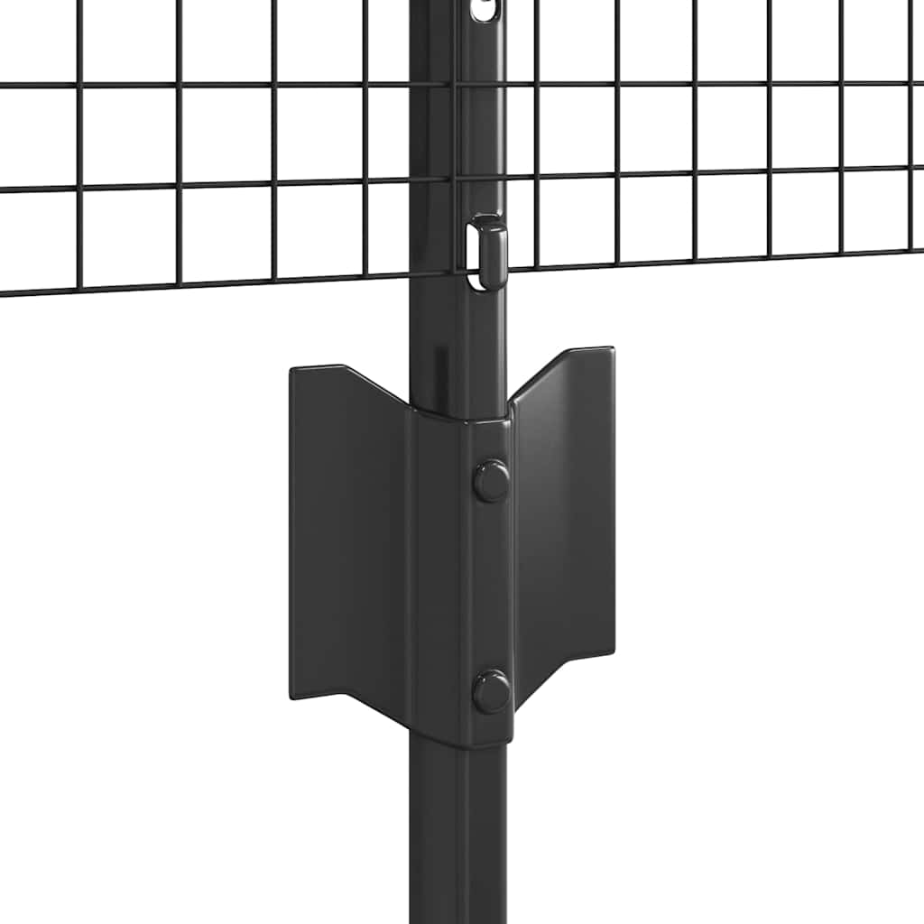 Welded Wire Fence with Post 10 x 0.8 m (W x H) PVC-Coated Steel