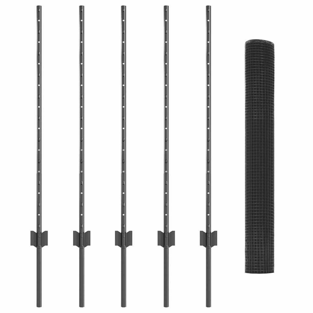 Welded Wire Fence with Post 10 x 1 m (W x H)