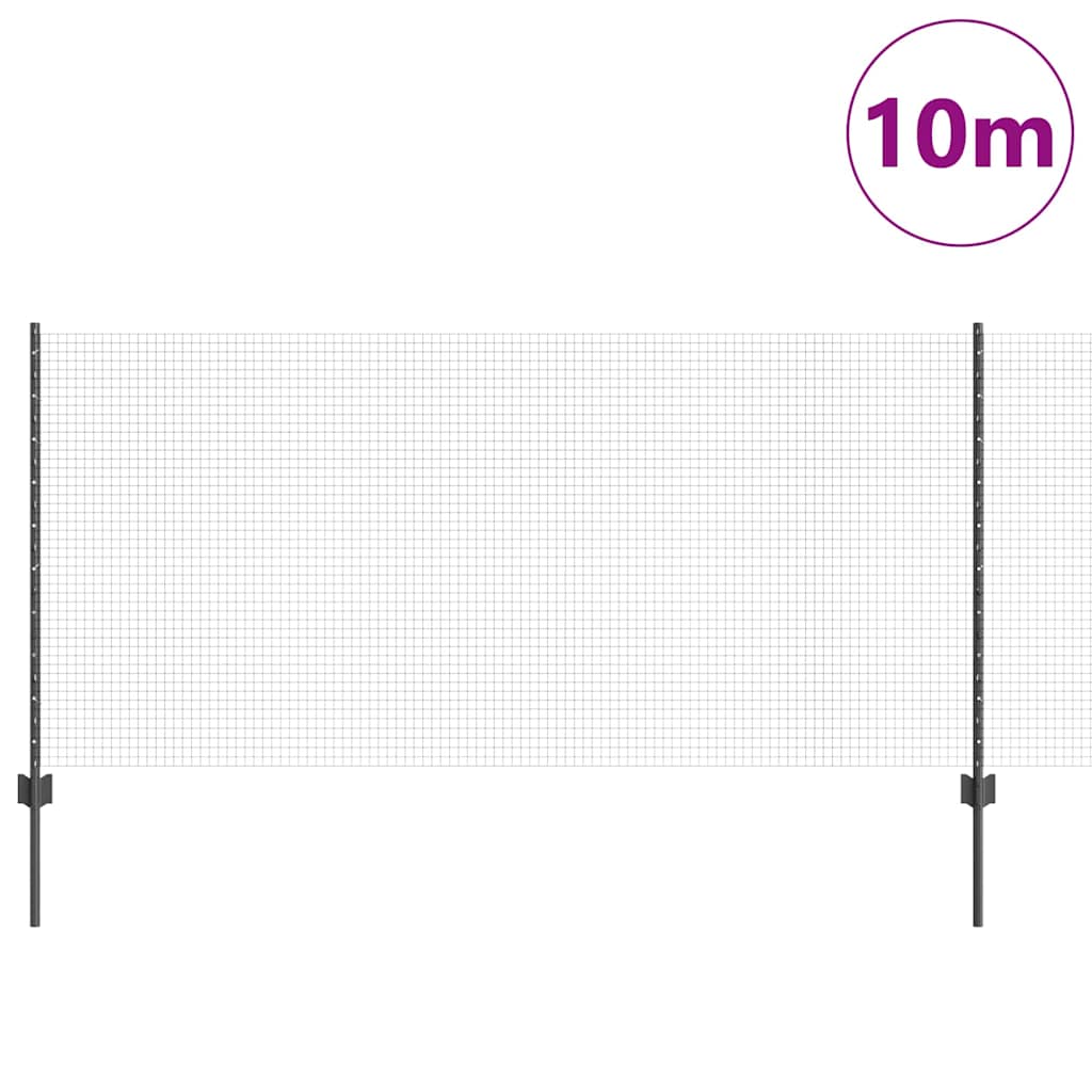Welded Wire Fence with Post 10 x 1 m (W x H)