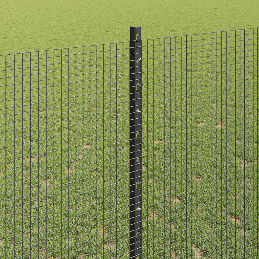 Welded Wire Fence with Post 25 x 1.4 m (W x H) PVC-Coated Steel