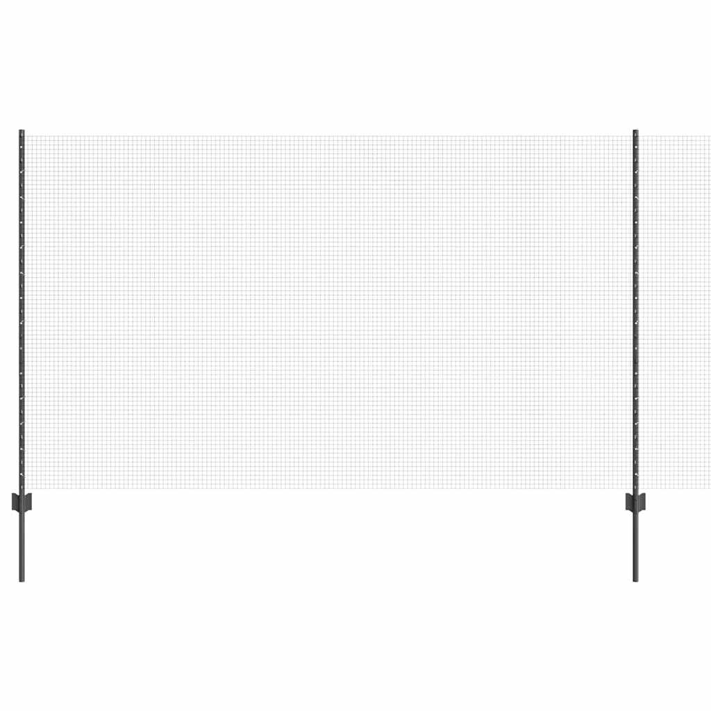Welded Wire Fence with Post 25 x 1.4 m (W x H) PVC-Coated Steel