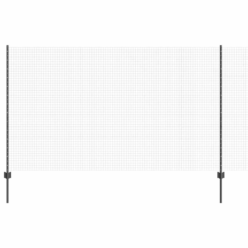 Welded Wire Fence with Post 25 x 1.4 m (W x H) PVC-Coated Steel