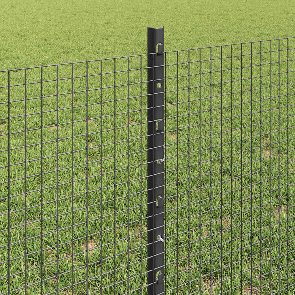 Welded Wire Fence with Post 50 x 0.6 m (W x H) PVC-Coated Steel