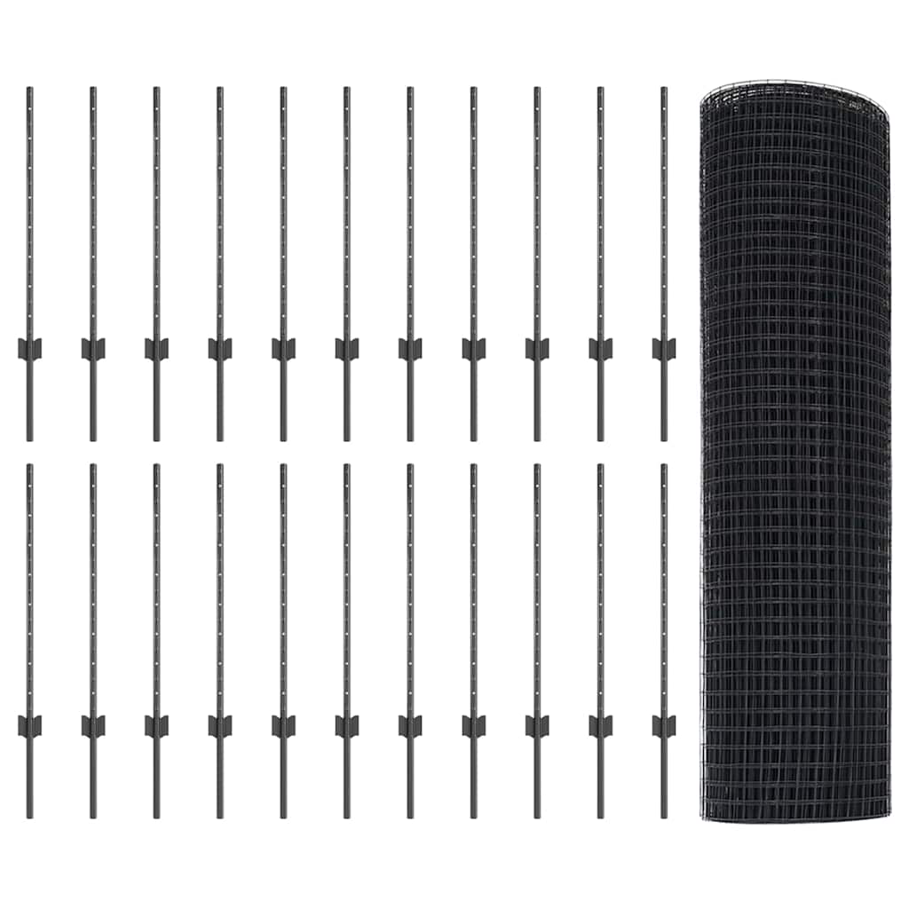 Fence with Post Grey