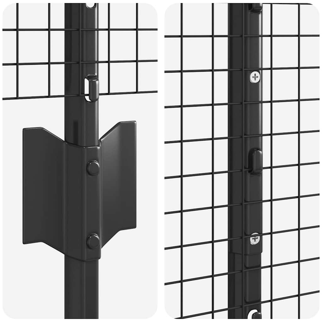 Welded Wire Fence with Post 50 x 1 m (W x H) PVC-Coated Steel