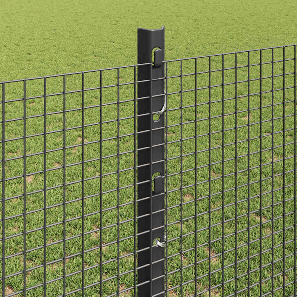 Welded Wire Fence with Post 50 x 1.2 m (W x H) PVC-Coated Steel