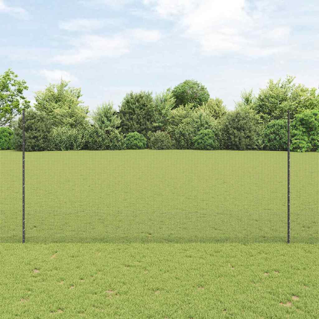 Welded Wire Fence with Post 50 x 1.5 m (W x H) PVC-Coated Steel