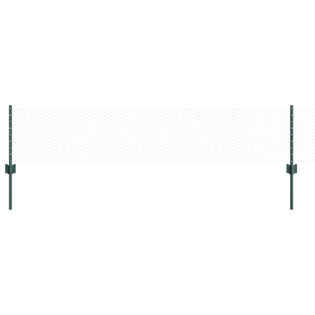 Welded Wire Fence 10 x 0.4 m (W x H) PVC-Coated Steel Green