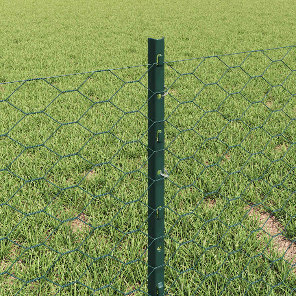 Fence with Post Green