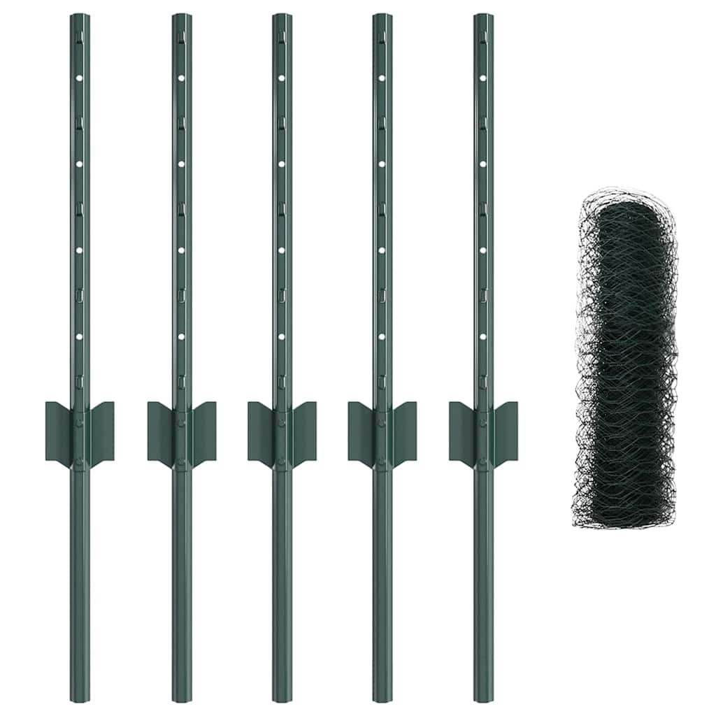 Fence with Post Green