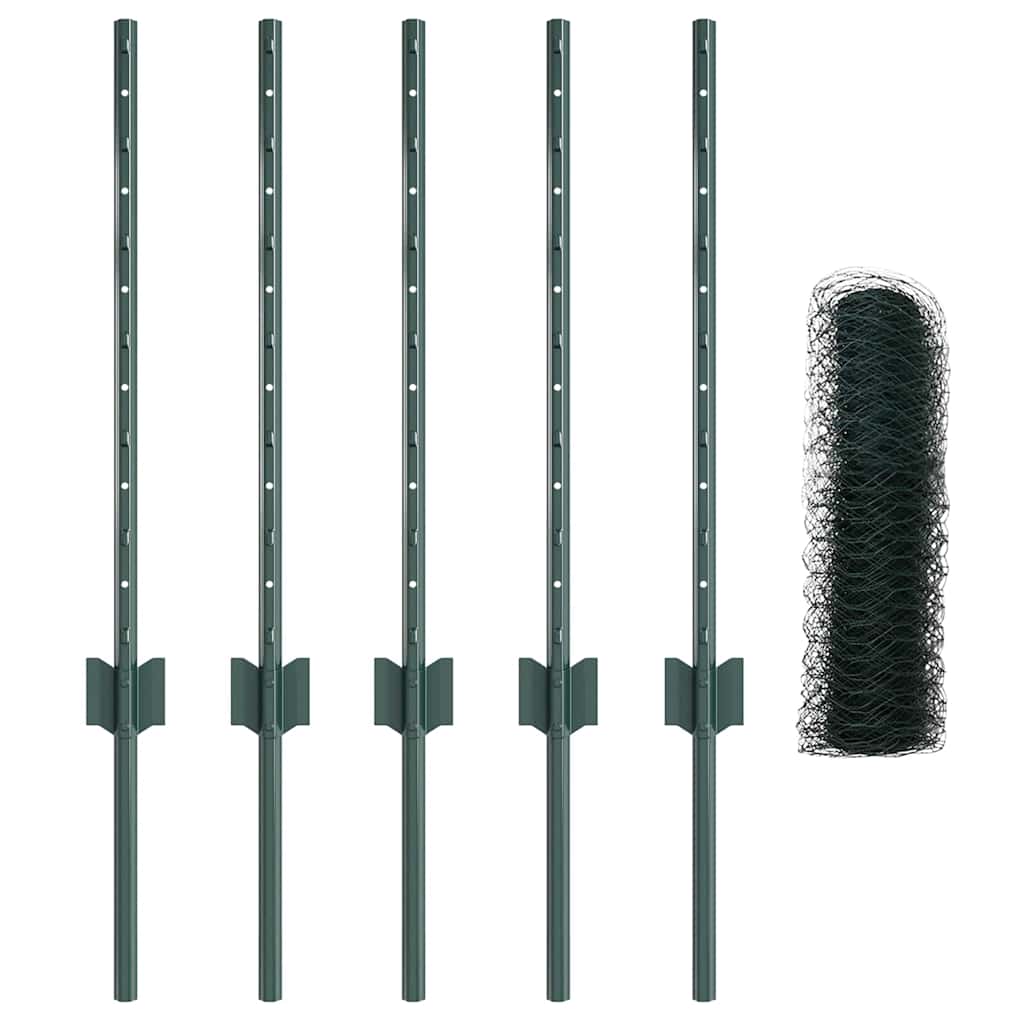 Fence with Post Green