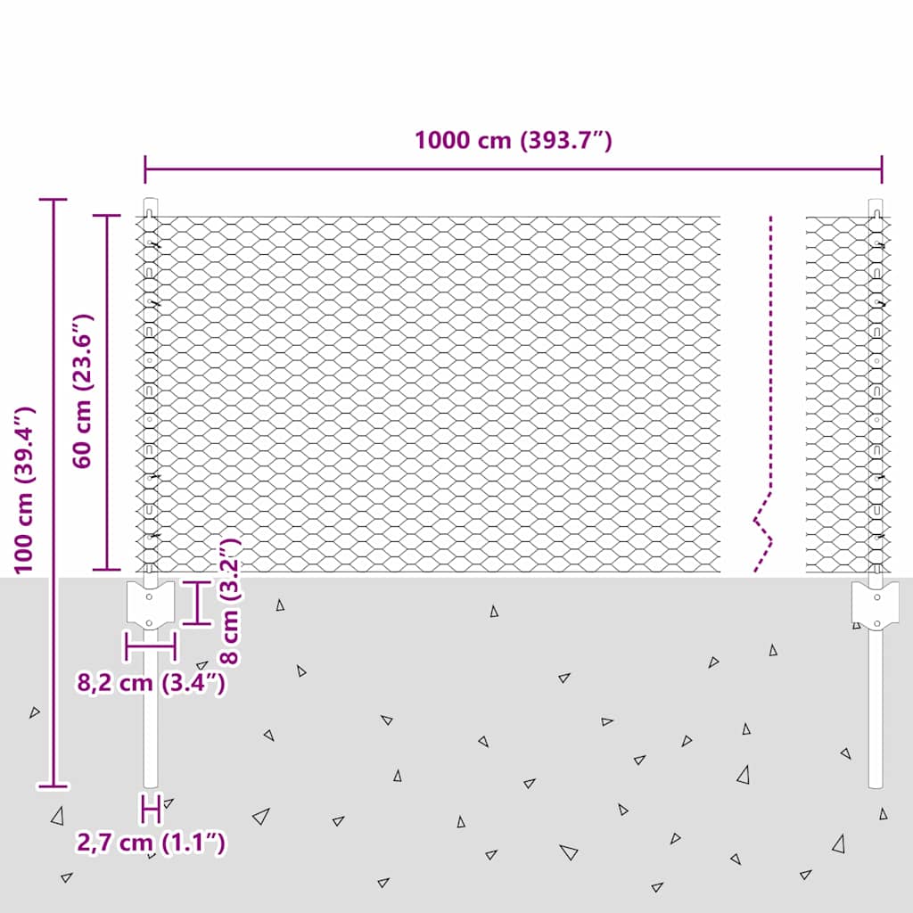 Fence with Post Green