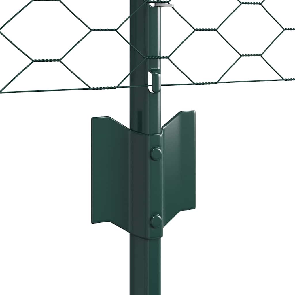 Welded Wire Fence 10 x 0.6 m (W x H) PVC-Coated Steel Green