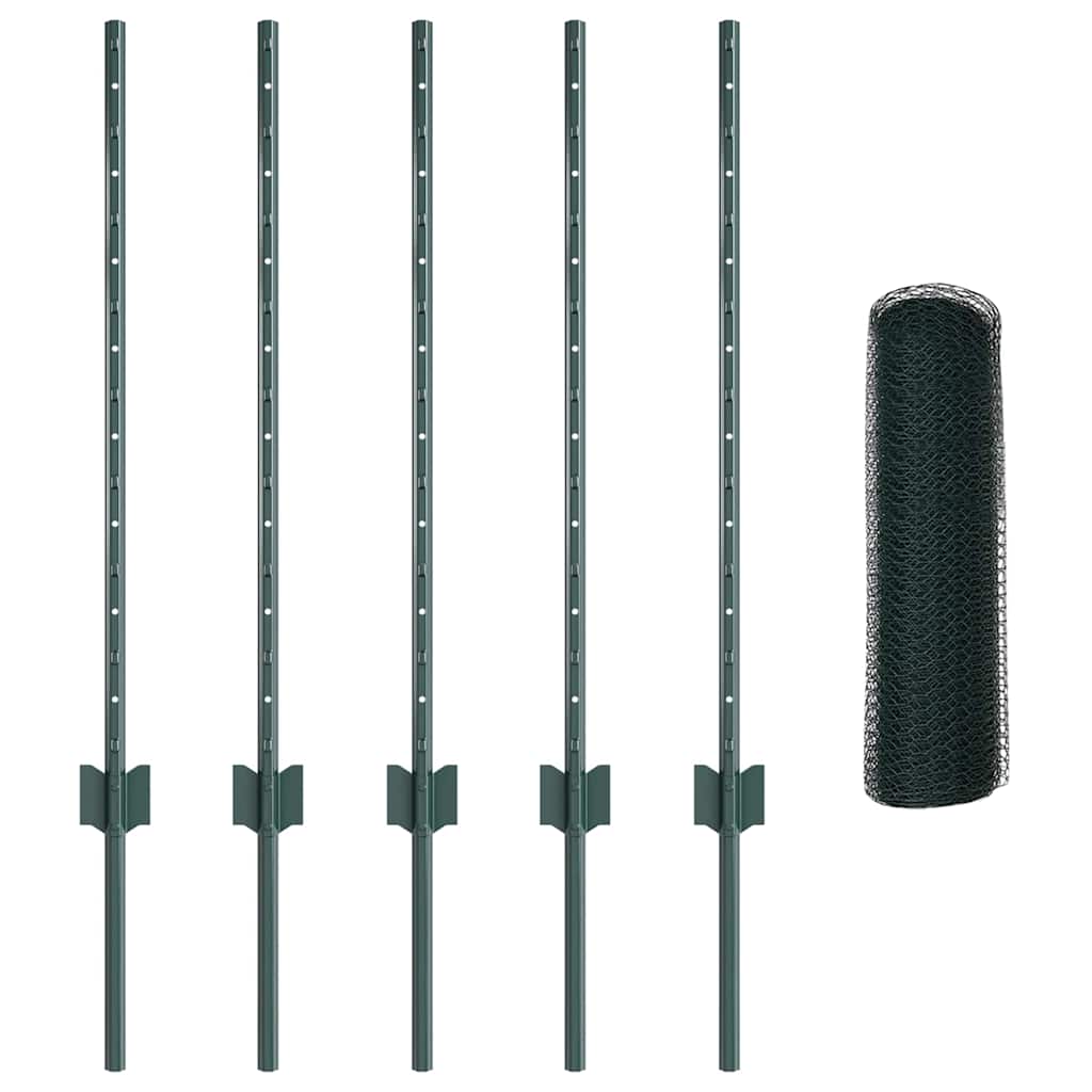 Fence with Post Green