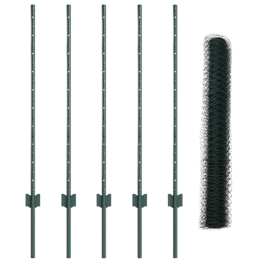 Fence with Post Green