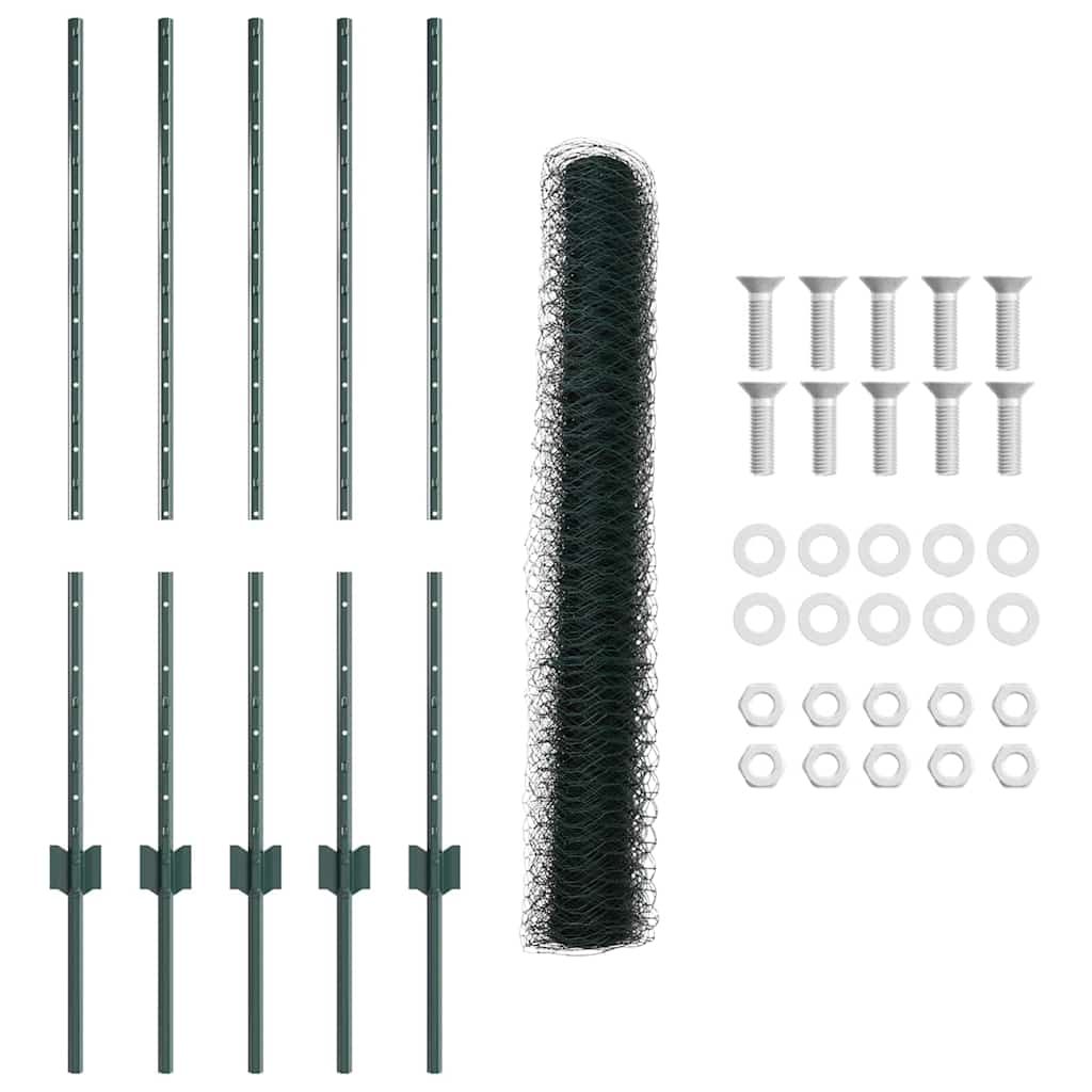 Fence with Post Green