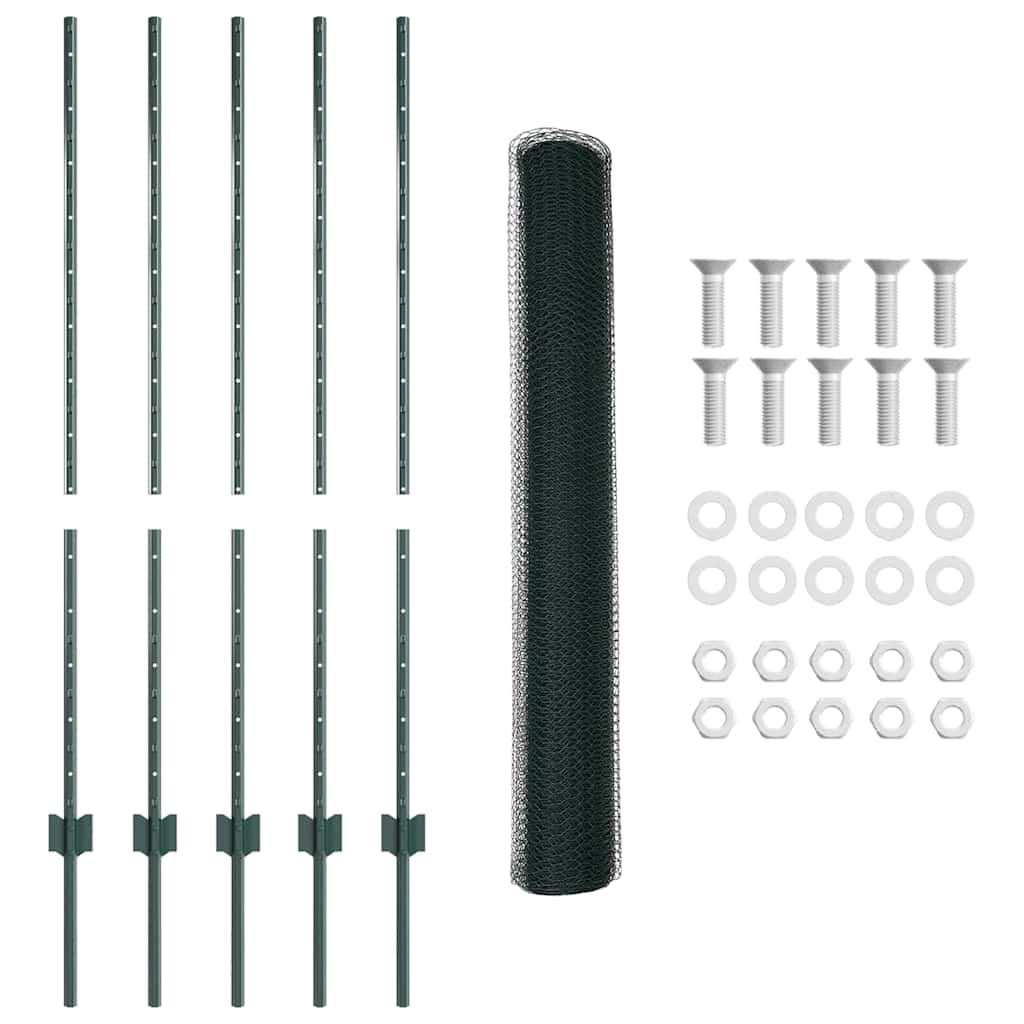 Fence with Post Green