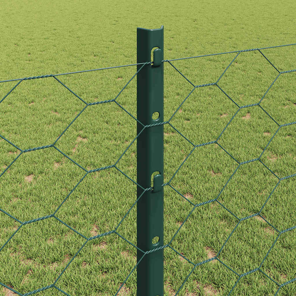 Welded Wire Fence 10 x 1.2 m (W x H) PVC-Coated Steel Green