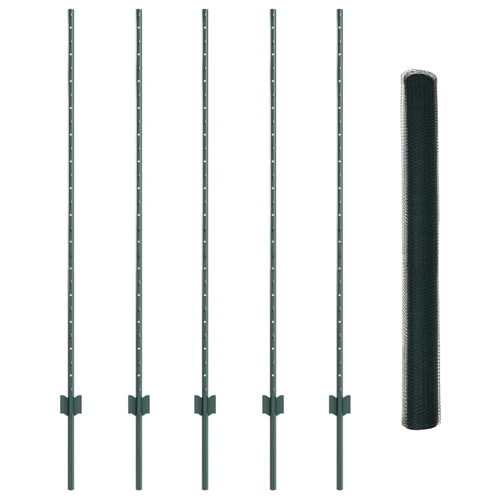Fence with Post Green