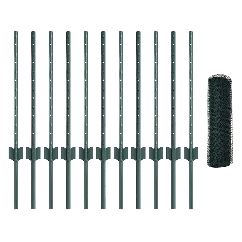 Fence with Post Green